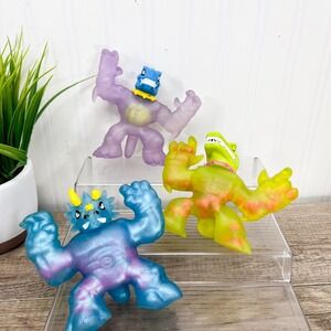 Heroes of Goo Jit Zu Goo Shifters Tyro, Rock Jaw, Rampage set of 3 Heroes